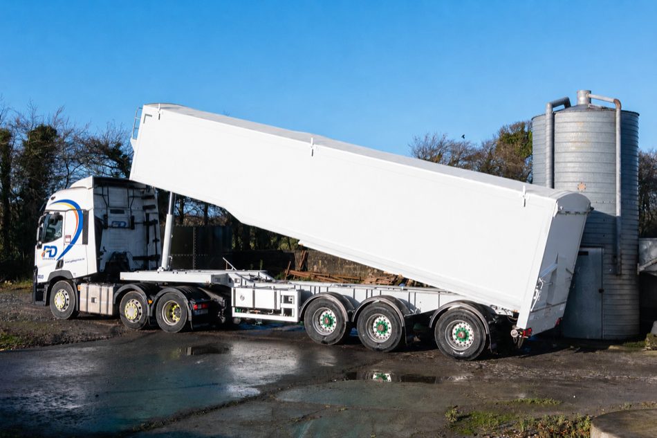 PD Logistics bulk trailer at the yard