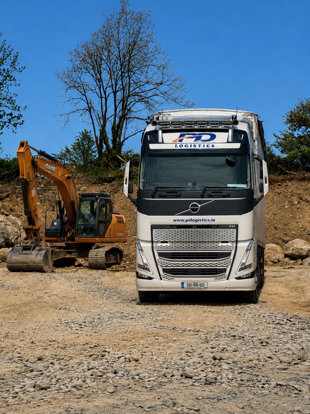 PD Logistics digger and truck hire